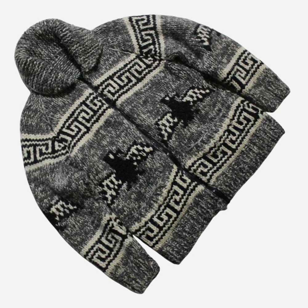 Gray Patterned Men's Sweater